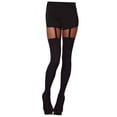 thumbnail image 4 of YSNOOWE 1Pack Thigh High Stockings Black Slip Prevention Good Elasticity Tube Shape, 4 of 8