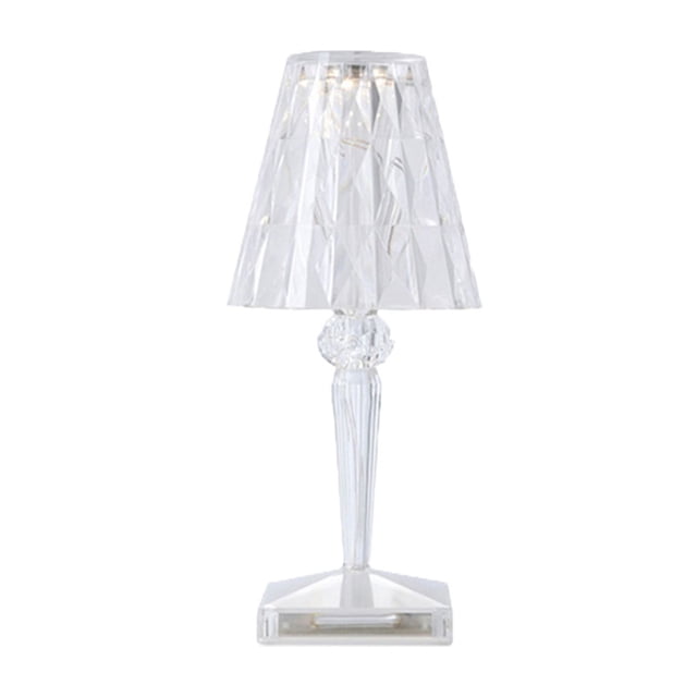 CAROOTU Acylic Diamond Table Lamp Crystal 3D Effect Desktop Lamp USB Night Light Dimming Bedside Light
