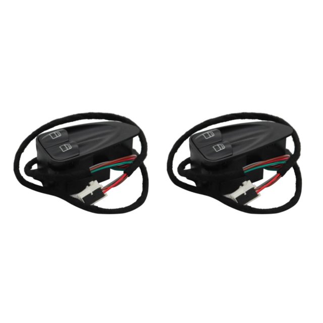 kurtrusly Black Plastic Left Door Power Window Switch Long-lasting And Aesthetically Pleasing Long-lasting 2Set