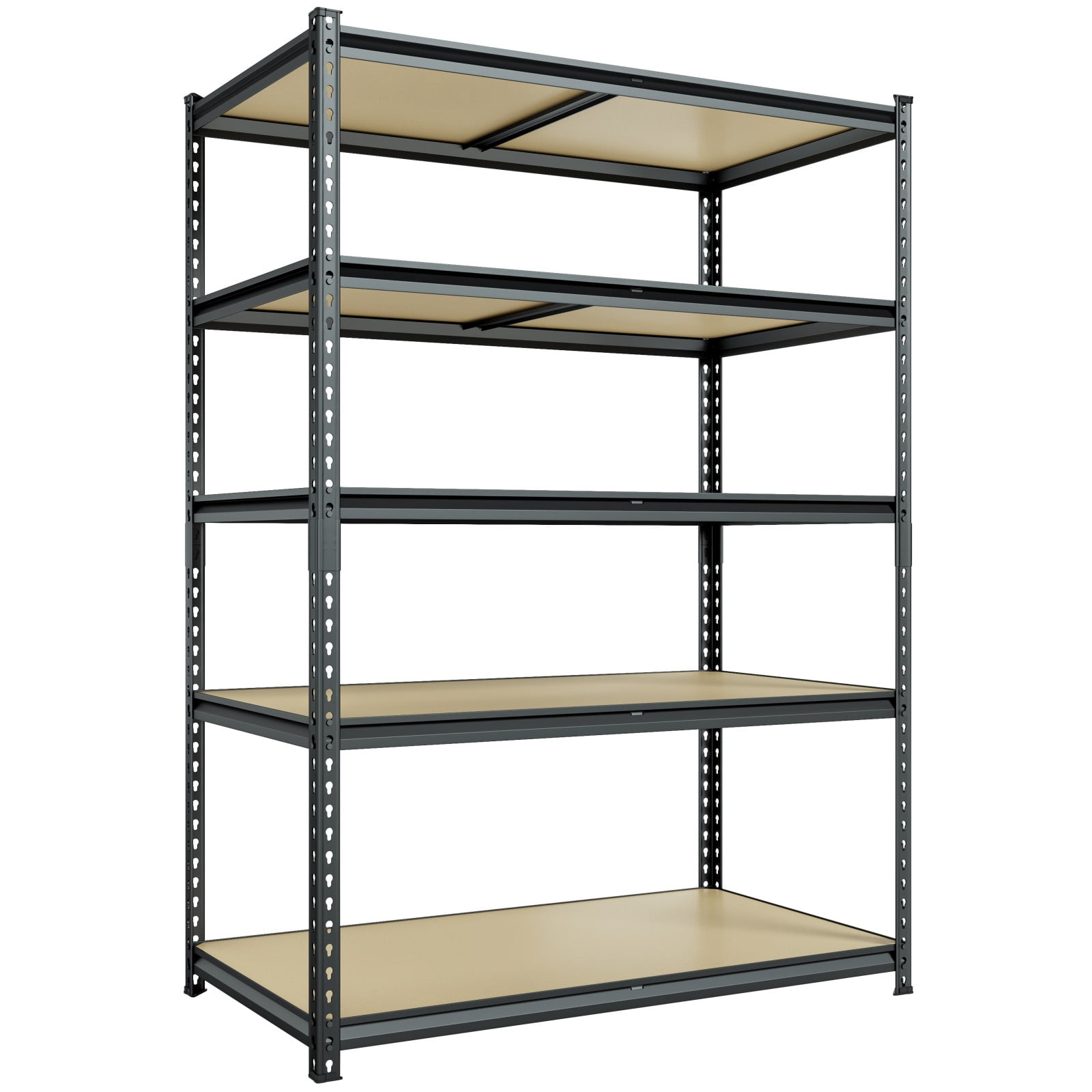 RoomFave Heavy Duty Garage Shelving Unit, 2000LBS Capacity, 5-Tier Adjustable Metal Storage Rack for Basement, Warehouse, Utility Room, 35.5"W x 16"D x 72"H