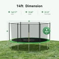 thumbnail image 6 of GVDV Outdoor Trampoline, 14' Backyard Recreational Trampoline with Enclosure for Kids & Adults, 6 of 9