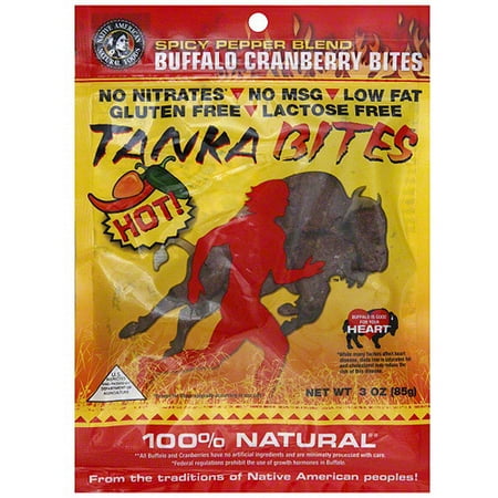 Tanka Bites Buffalo Cranberry Jerky, 3 oz (Pack of 6)