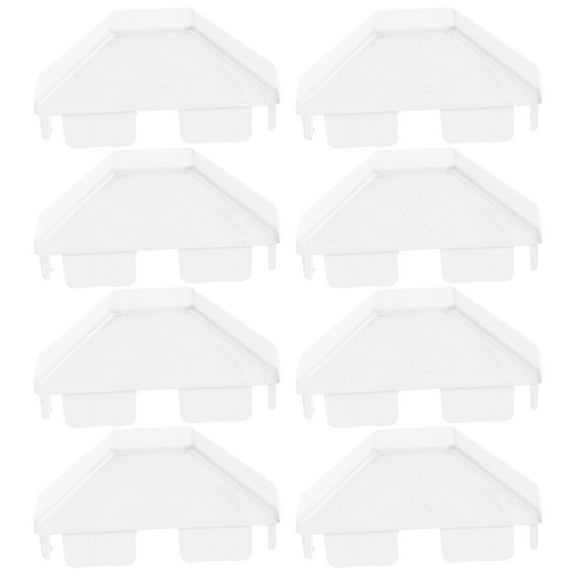White PVC Fence Cap for Daily Use Durable and Decorative Flat Design Fits Various Fences 8 Pieces