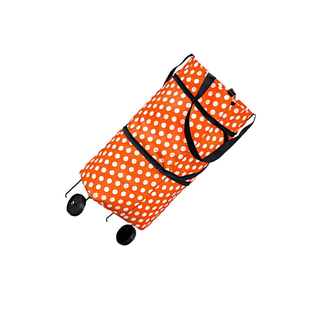 Naiovety Bolsa plegable de tela para carrito de compras, portátil y versátil, de gran capacidad, fuerte y duradera Almacenamiento y organización del hogar origen naranja