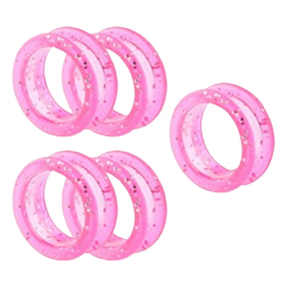 5 anillos de agarre para tijeras, insertos para tijeras de peluquería canina y felina, color rosa Rosado