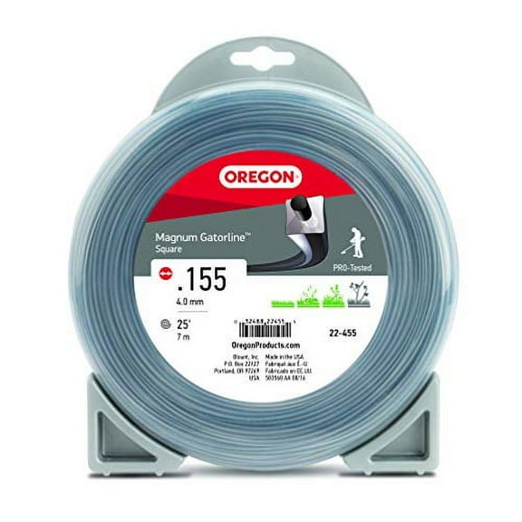 Oregon 22-455 Heavy-Duty Professional Magnum Gatorline Square String Trimmer Line .155-Inch Diameter 1-Pound Donut