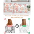 thumbnail image 3 of Red Orange Grey Coral Coastal Pillow Cases King Size Set of 2, Smooth Satin Pillowcase for Hair and Skin, Summer Beach Seaside Nautical Decorative Cooling Bed Pillow Covers with Zipper, 20x36 Inches, 3 of 5