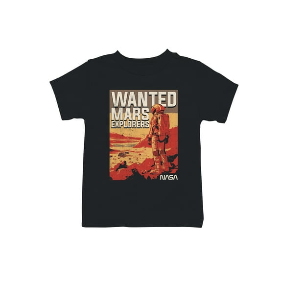 Officially Licensed Nasa Wanted Mars Explorers Poster Youth's T-shirt