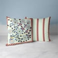 thumbnail image 4 of Leafy Peacock Circles Throw Pillow with Removable Cover in Red 20x20, 4 of 6