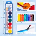 thumbnail image 3 of Set de pintura de acuarela Duchong, paquete de 36, 8 colores para niños con pincel, 3 of 8