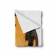 thumbnail image 2 of Florida Soft Flannel Fleece Throw Blanket, Retro Stamp Graphic with Welcome to Florida Theme Travel Destination, Cozy Plush for Indoor and Outdoor Use, 50" x 60", Brown Orange and White, by Ambesonne, 2 of 6