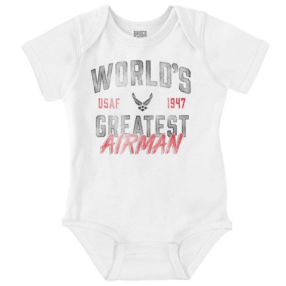 US Air Force World's Greatest Airman Bodysuit Jumper Boys Infant Baby Brisco Brands 18M
