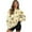 Beige-Sunflower Musical Note, variant on HELLHERO Christmas Snowflake Print Women Pullover Sweater Long Sleeve Crewneck Pullover Sweatshirt Comfy Fall Winter Outfits Clothes Size M