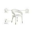 thumbnail image 2 of Meridian Furniture Destiny Cream Velvet Dining Chair, 2 of 8