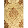 thumbnail image 3 of Luxury Jacquard Curtain Panel with Attached Waterfall Valance, 54 by 84-Inch Angelina Gold (1-Panel), 3 of 5