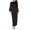 Black homecoming dresses 2022, variant on Elegant Wrap Front Wedding Guest Dresses for Women Fall Long Sleeve High Waist Maxi Dress Solid Crewneck Evening Dress