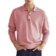 thumbnail image 1 of Top informal para hombre, cuello vuelto, botón frontal, manga larga, transpirable, Top de ajuste informal para hombre para otoño, 1 of 6