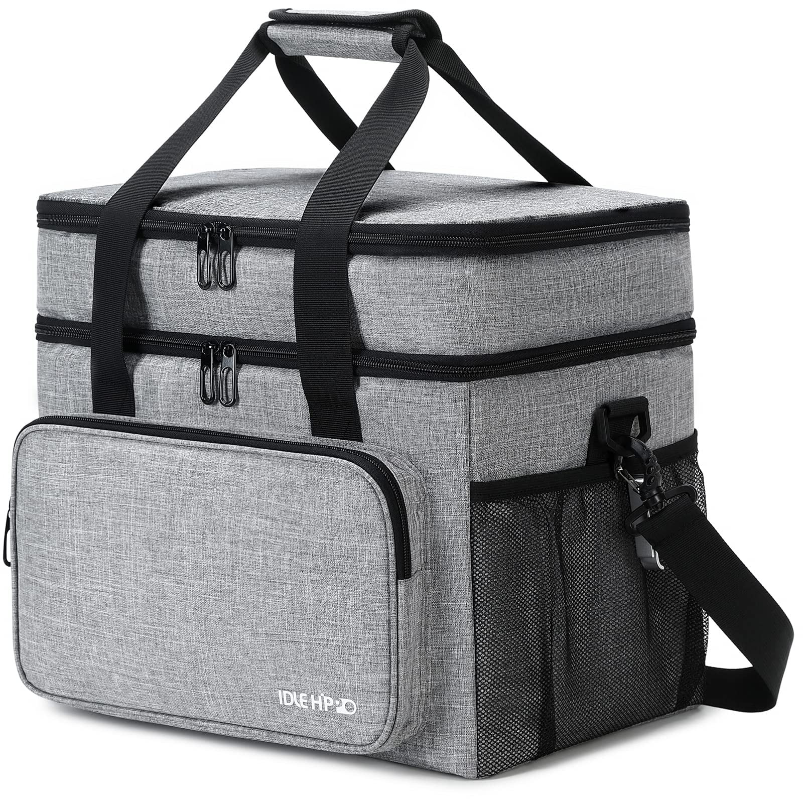 Idle Hippo Cooler Bag 60-Can Soft Sided Coolers, Double Deck Insulated ...