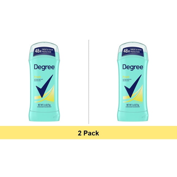 Degree Antiperspirant Invisible Solid For Women, Fresh, 2.6 Oz - 2 Pack