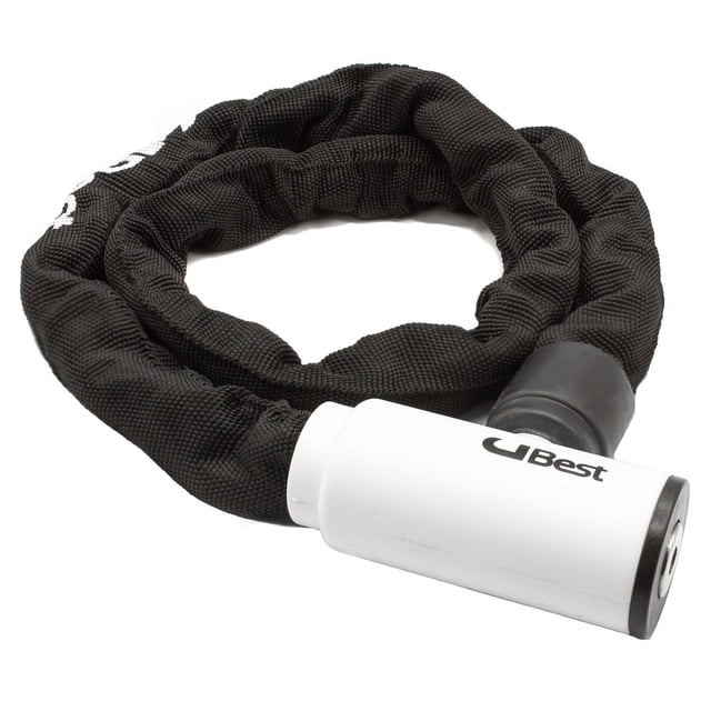 Candado de bicicleta cadena Best 8 blanco 90cmx8mm S:5/10