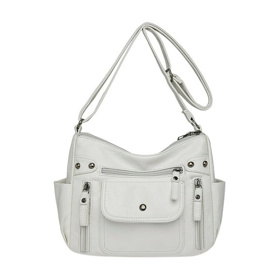Fashion Large Crossbody Bag for Women Shoulder Bag Soft PU Leather Handbag Purses Multi Pocket Hobo Tote Bag