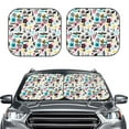 thumbnail image 2 of Balery 2 Piece Dinosaur Car Windshield Sun Shade|Foldable Front Windshield Shade for Car Front Window for Most Sedans SUV Truck-Small, 2 of 7