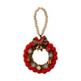 thumbnail image 2 of Christmas Wreath, Holiday Garland Decor, Rattan Pendant with Bells, Festive Door Hanging for Home, 2 of 9