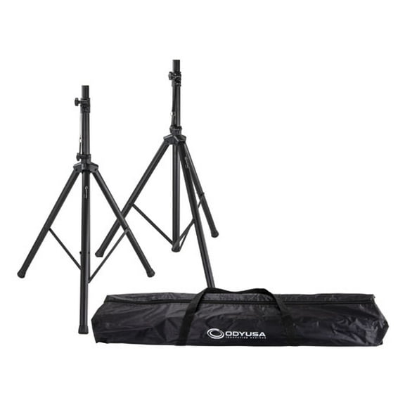 TWO 6' HIGH TRIPOD SPEAKER STAND SET WITH CARRY BAG