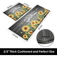 thumbnail image 5 of Anti-Fatigue Kitchen Rug Set of 2 Yellow Sunflower Black Wood Cushioned Kitchen Floor Mat, Standing Mat Waterproof Non-Slip Kitchen Mats and Rugs PVC Ergonomic Comfort Foam Rug for Kitchen, 5 of 6