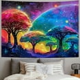 thumbnail image 2 of Nawypu Fantasy Fairy Tale World Tapestry, Mushroom Forest Tapestry Art Tapestries Shiny Starry Sky Planet Backdrop, for Living Room Bedroom Dorm GTLMAT106, 2 of 6