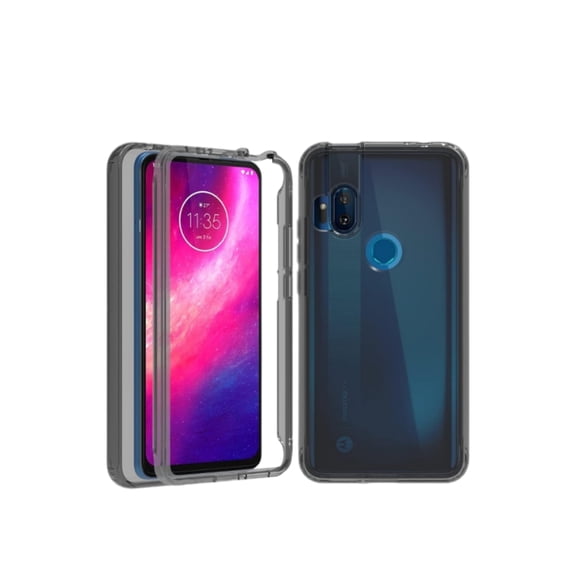Funda 360 Degradada Uso Rudo Cely Vesmir Para Motorola One Hyper Negro Más 2 Micas De Pantalla