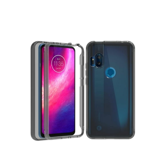 Funda 360 Degradada Uso Rudo Cely Vesmir Para Motorola One Hyper Negro Más 2 Micas De Pantalla