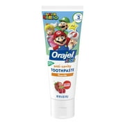Orajel Kids Super Mario Anti-Cavity Fluoride Toothpaste, Natural Berry Flavor, 4.2oz Tube