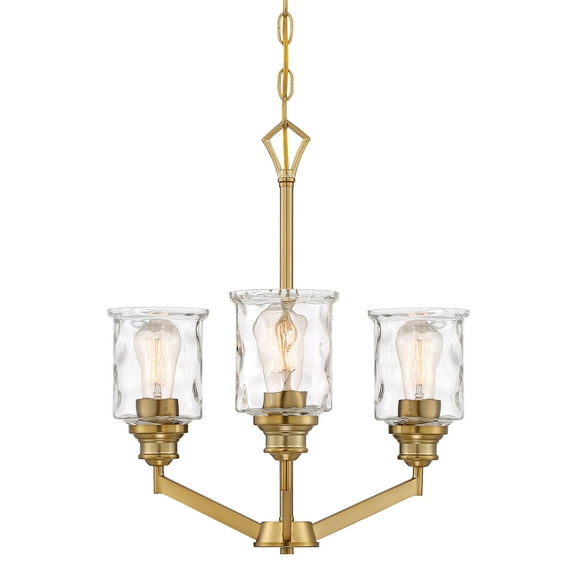 96383-BG-Designers Fountain-Drake - Three Light Chandelier-Brushed Gold Finish    -Traditional Installation