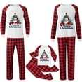 thumbnail image 5 of Mifsaly Matching Family Christmas Pajamas Set Pjs 2 Piece Cute Xmas Santa Loose Pullover Sleepwear Holidays Raglan Long Sleeve Nightwear Baggy Plaid Sleep Pants 2025 Festival Trendy Loungewear, 5 of 5