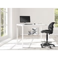 thumbnail image 2 of 60" Writing Desk with White Laminate Top and White Finish Metal Legs, 2 of 9