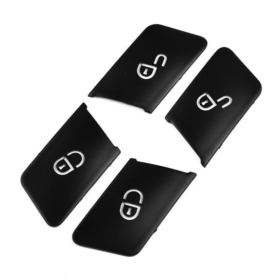 4Pcs Car Door Lock Unlock Switch Button Covers Trim For Mercedes For Benz Class W204 2007-2014 W212 2010-2015