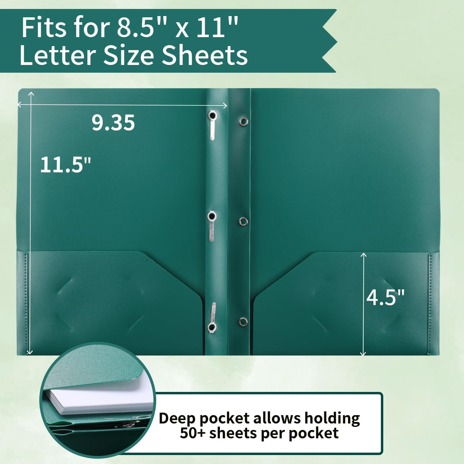 Plastic Two Pocket Folders With Prongs  30 Pack Heavyweight Letter Size Pockets And Poly For Office & School