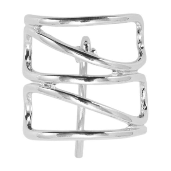 Unique Bargains 1 Pc Ponytail Buckle Hair Clip Hollow U-shaped Hair Ponytail Cuff for Women Silver Tone