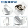 thumbnail image 3 of 2Pcs Gas Stove Knob, 6mm Cooker Replacement Knobs, Durable Metal Surface Switch for Kitchen Cooktop(Silver Tone), 3 of 6