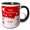 Black/White, variant on 3drose, Image of Happy Valentines Day Hubby in Red and White Hearts, 11oz Two-tone Black Mug