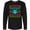 AB-Black, variant on Inktastic I Want a Hippopotamus for Christmas Pixelated Ugly Sweater Long Sleeve T-Shirt