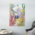 thumbnail image 1 of Mermaid Tapestry, Hand Drawn Mermaid Creature Swinging on Rope on Coral Reefs in Underwater World Artwork, Wall Hanging for Bedroom Living Room Dorm Decor, 40W X 60L Inches, Multi, by Ambesonne, 1 of 2