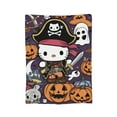 thumbnail image 2 of Halloween Hello Kitty Blanket Cute Pirate Design Soft Air-Conditioning Throw for Nap Bed Sofa & Living Room 50x60 H-5, 2 of 5