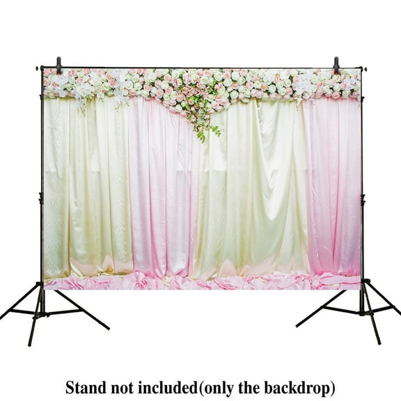 HelloDecor 7x5ft photography backdrops wedding decoration party Flower wall curtains Bridal shower Birthday banner photo studio booth background photocall