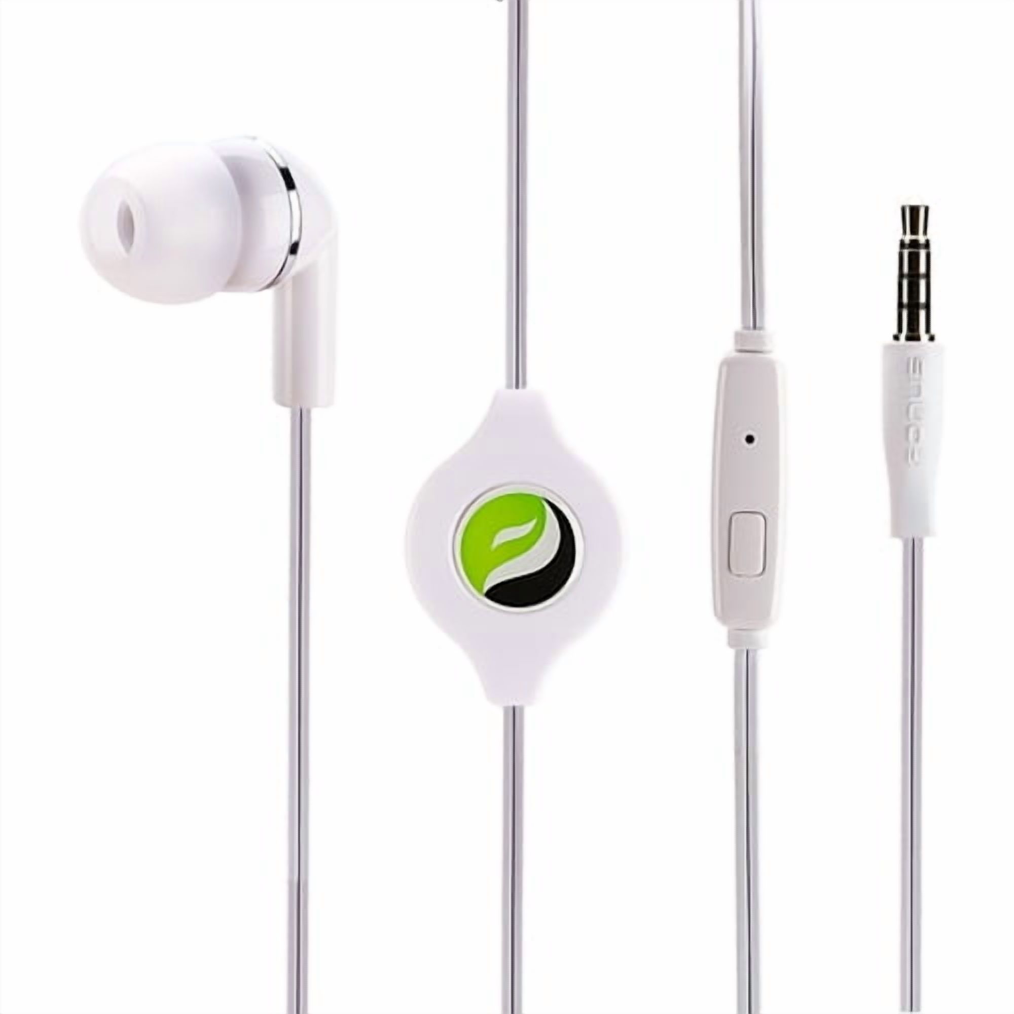 Retractable Mono Earphone Compatible With Motorola Moto G Play (2021,2023,2024,2026) - Headphone 3.5mm w Mic Headset Handsfree Earbud