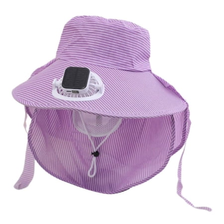 AOOOWER USB Chargeable Fan Hat With Cooling Fan And Adjustable Wind Speed Neckflap Fishing Hat For Women Men Outdoor Use