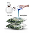 thumbnail image 5 of Waterproof Outdoor Throw Pillows with Inserts 12"x20", Summer Tropical Leaves Soft Decorative Pillowcases for Couch Bedroom, Green Botanical Palm Trees Pillow Covers for Sofa Living Room, 5 of 8