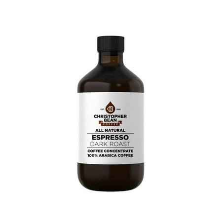 Espresso Dark Roast Cold Brew Iced Coffee Hot Coffee Liquid Java Concentrate ( 8 Ounce Bottle) Makes 24-31