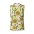 thumbnail image 6 of Lsque Cute Avocado Print Men's Cotton Blend Sleeveless Muscle Shirts (S-3XL)- Moisture Wicking, Odor Protection, UPF 30+,Small, 6 of 8